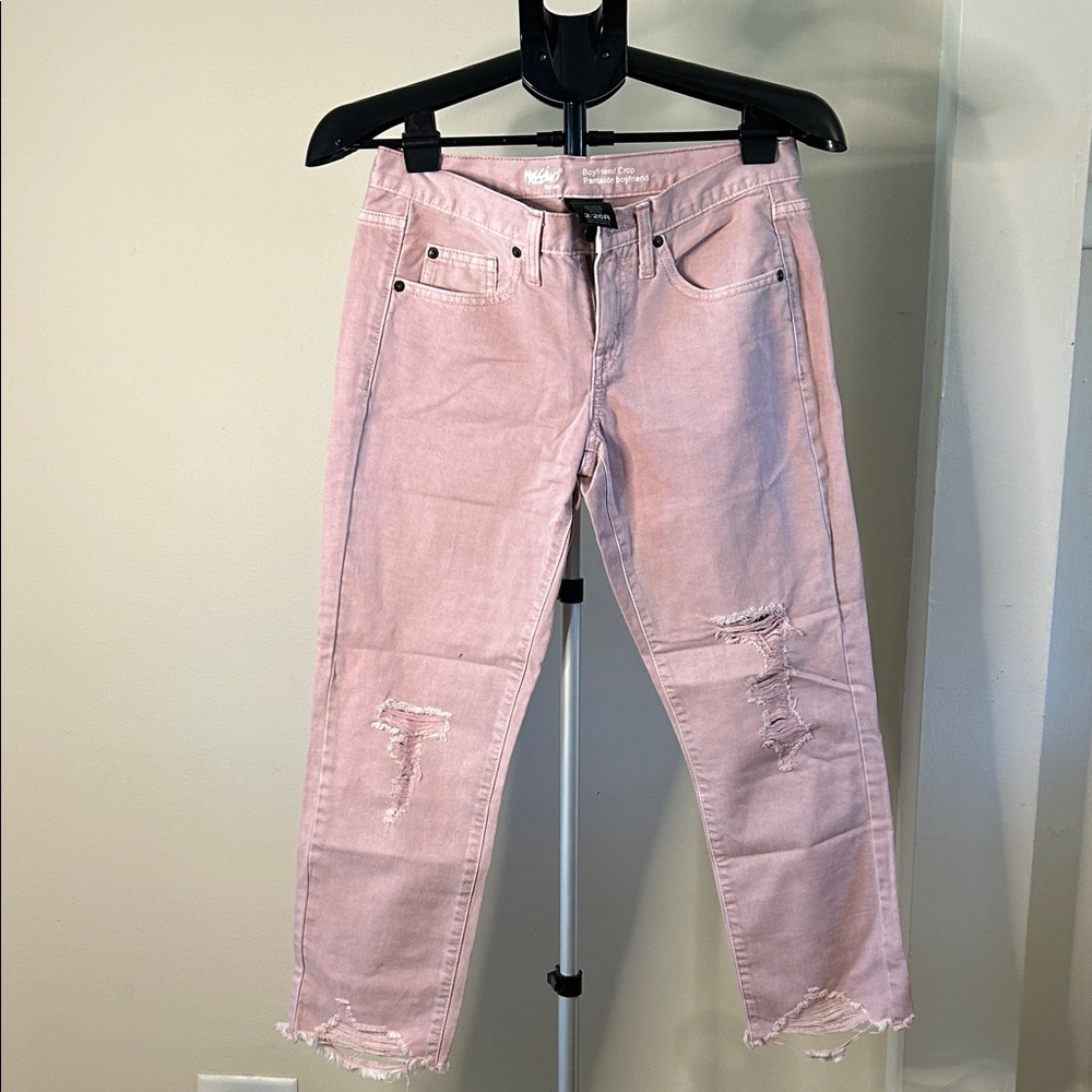 Mossimo Supply Co. Light Pink Boyfriend Crop Jeans